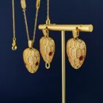 BVLGARI 满钻舌头耳钉项链 - 10